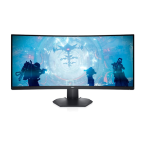 Dell S3422DWG 34-inch Curved Monitor – WQHD (3440 x 1440) Display, 144Hz Refresh Rate, Height Adjustment, Anti-Glare Screen, Tilt Adjustment, HDMI & DisplayPort